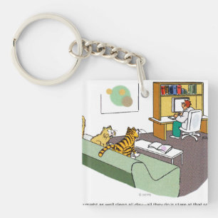 Cat Talk Keychain