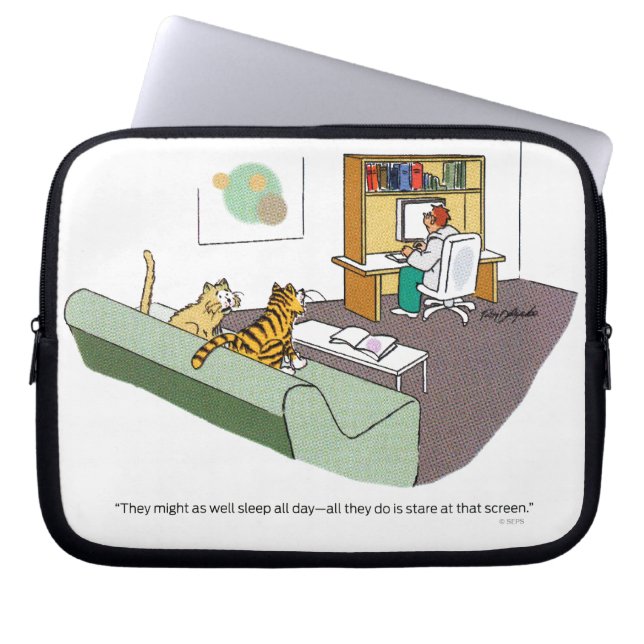 Cat Talk Laptop Sleeve (Front)