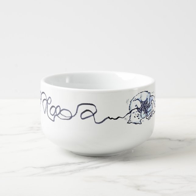 Cat Tangle 2 Soup bowl (Front)