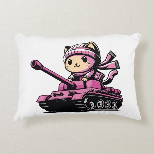 Cat tank accent pillow