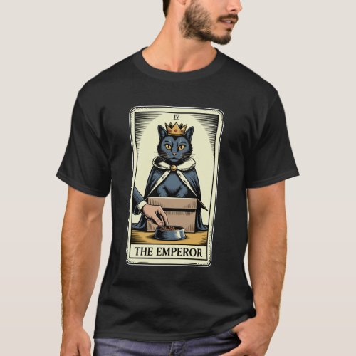 Cat Tarot Card The Emperor Cat In Box Lover Funny  T-Shirt