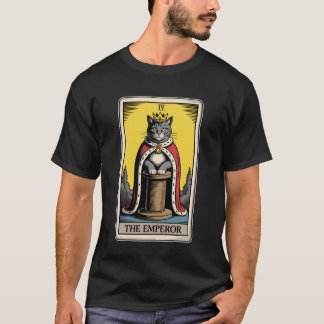 Cat Tarot Card The Emperor Cat Scratching Post Tre T-Shirt