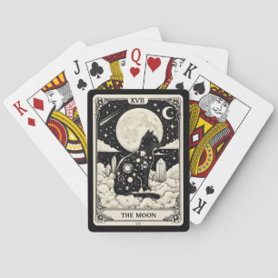 Cat Tarot Card The Moon Graphic
