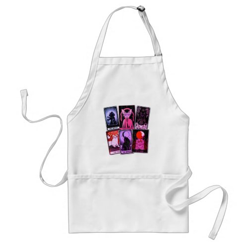 Cat Tarot Cards__Halloween Empress Hermit Fool Adult Apron