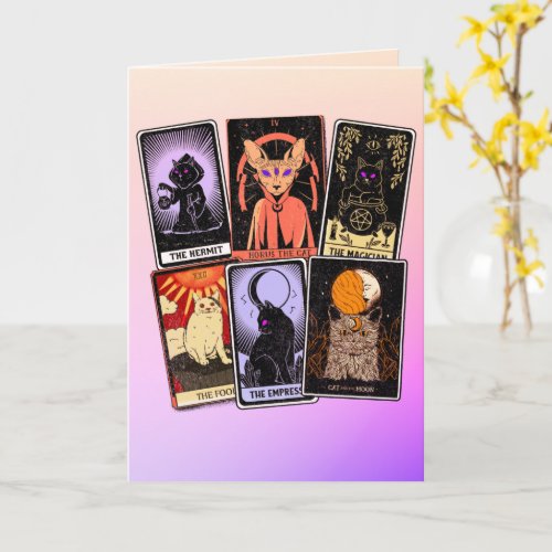 Cat Tarot Cards__Halloween Empress Hermit Fool Card