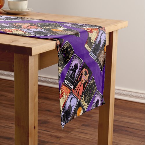 Cat Tarot Cards__Halloween Empress Hermit Fool Short Table Runner