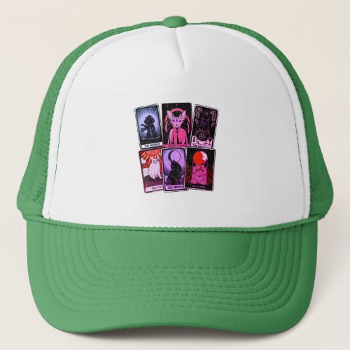 Cat Tarot Cards__Halloween Empress Hermit Fool Trucker Hat