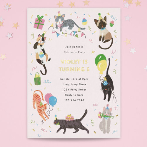 Cat-Tastic Kitty Cat Birthday Party With Gold