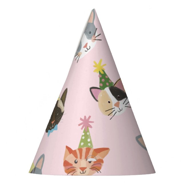 Cat-tastic Purrfect Birthday Party Hat (Left)