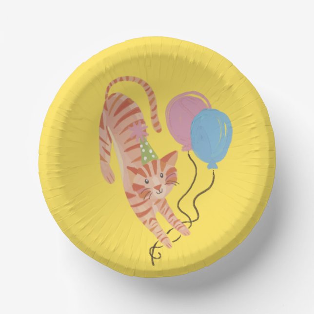 Cat-tastic Purrfect Birthday Party Paper Bowls (Front)