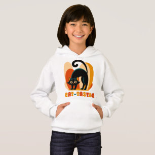 Cat-tastic Retro Black Cat Art Hoodie