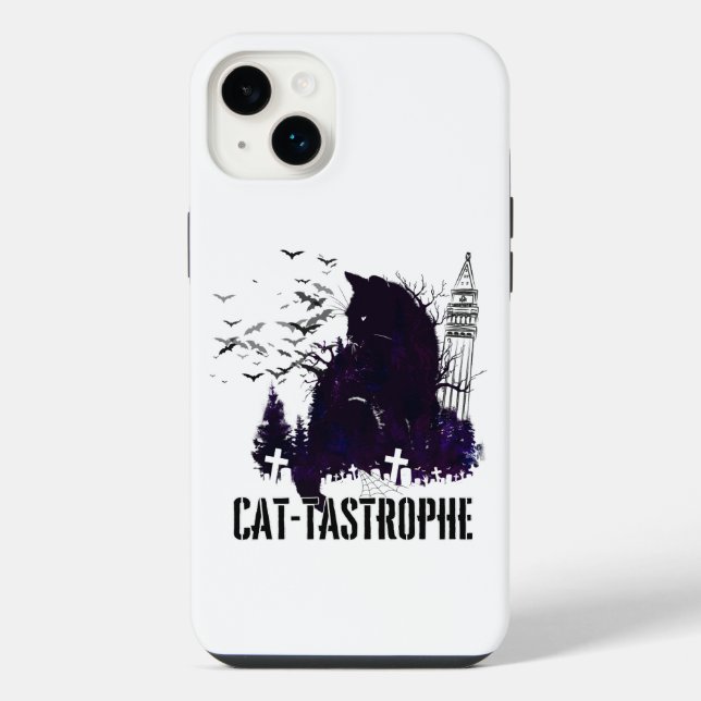 Cat-tastrophe - A Gothic Tale.w Iphone Case (Back)