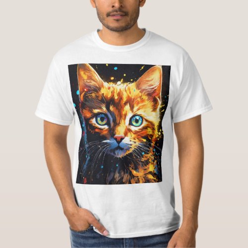 Cat tattoo design t_shirt 