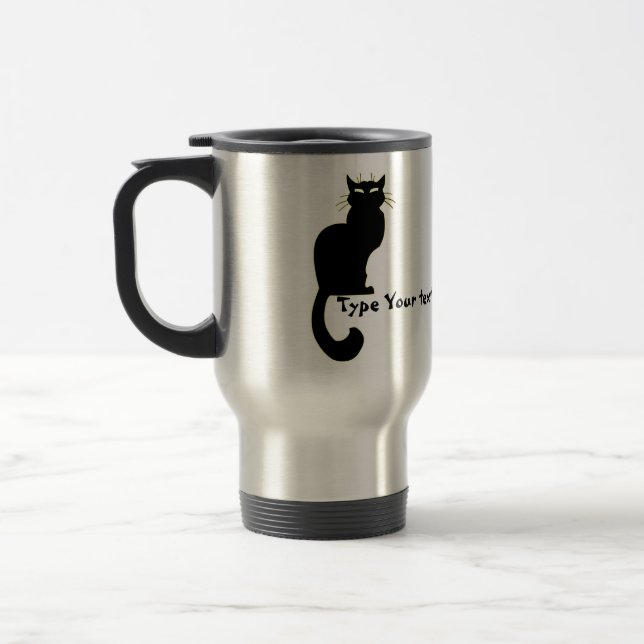 Cat Tavel Mug Personalized Cat Mug Cat Lover Gifts (Left)