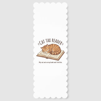 "Cat Tax Reader" Funny Cat & Book Lover Sticker |  Bookmarks