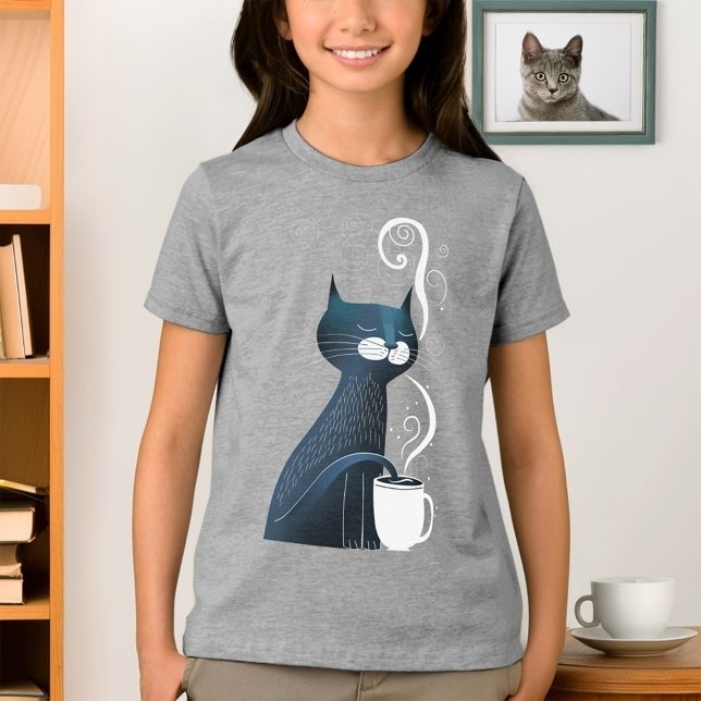 Cat Testing Tea Temperature With Tail Tri-Blend Shirt (Creator Uploaded)