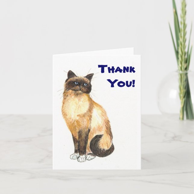 Cat 'Thank You' Notecard (Front)