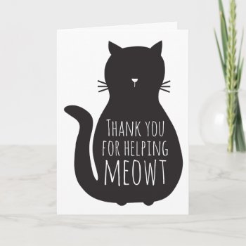Cat Thank You Volunteer Appreciation by cbendel at Zazzle