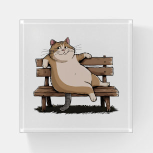 Cat The Bench Sitter Paperweight