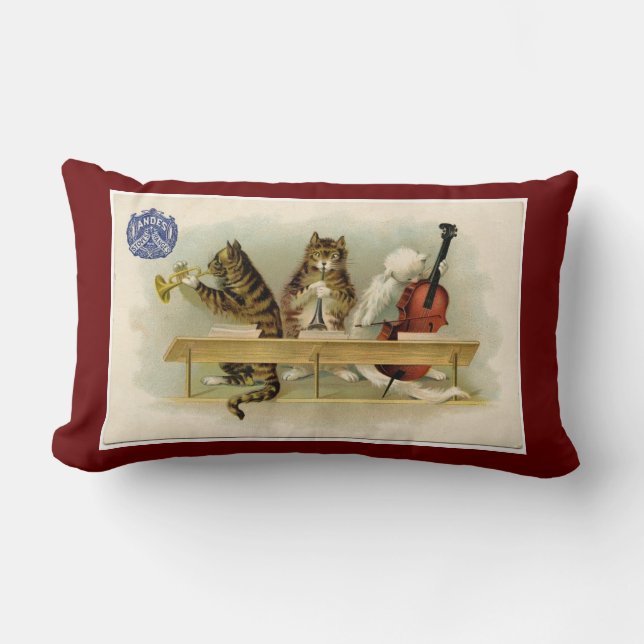 "Cat & The Fiddle" Throw Pillow (Front)