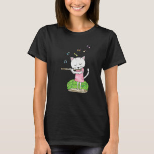 Cat The Flute Plays Cat Parents T-Shirt