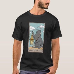 Cat The Hermit Tarot Card for a Tarot Card Reader T-Shirt