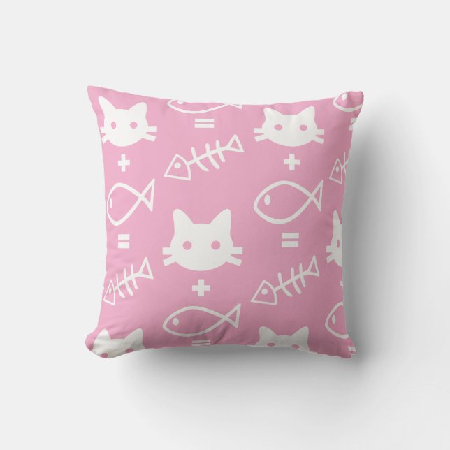 Cat-thematics Throw Pillow (Front)