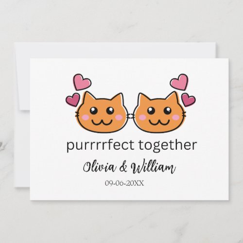 Cat Theme Funny Engagement Congrats Card Love Bird