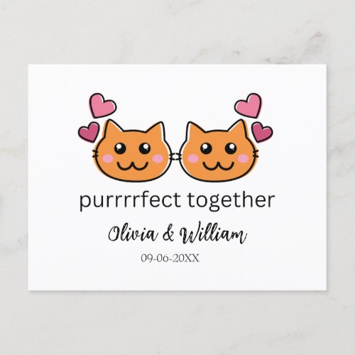 Cat Theme Funny Engagement Congrats Card Love Bird