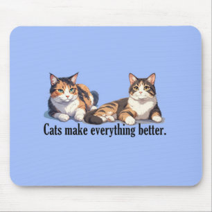 Cat Theme Mousepad With Adorable Color