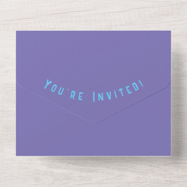 Cat Themed Birthday Party All In One Invite (Back)