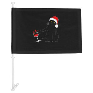 Cat Themed Christmas Sweater For Men Women Wine Lo Car Flag