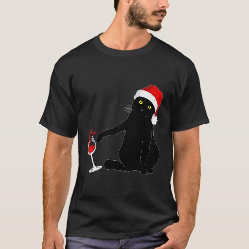 Cat Themed For Wine T_Shirt