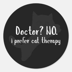 Cat Therapy Sticker – Funny Cat Lover Gift