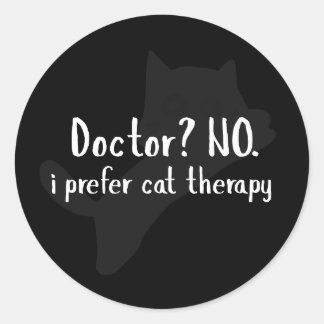 Cat Therapy Sticker – Funny Cat Lover Gift