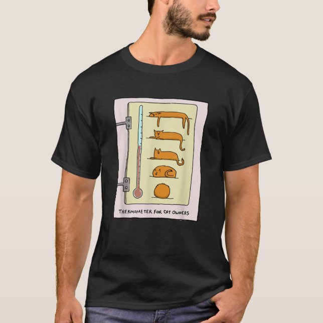 Cat Thermometer for Fun and Gifts  Men Women Kids  T-Shirt (Front)