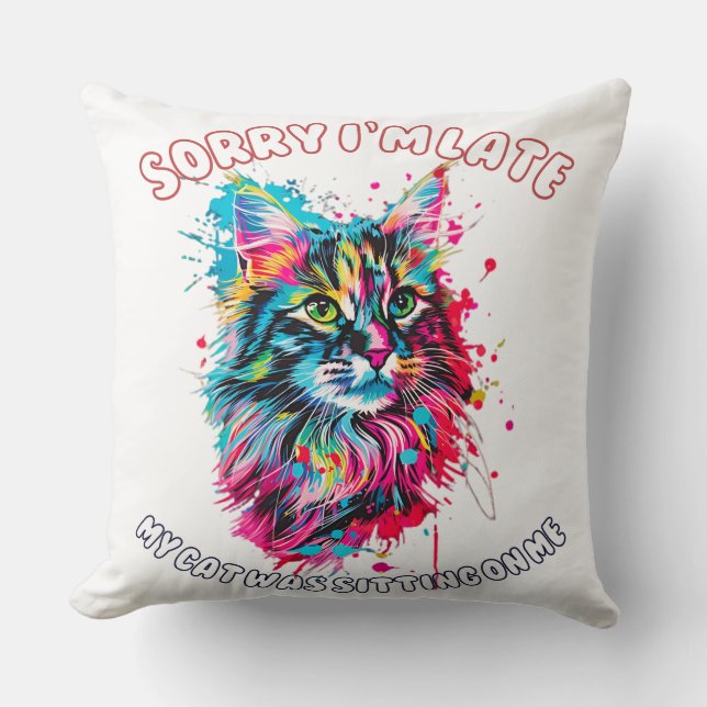 Cat Throw Pillow (Front)