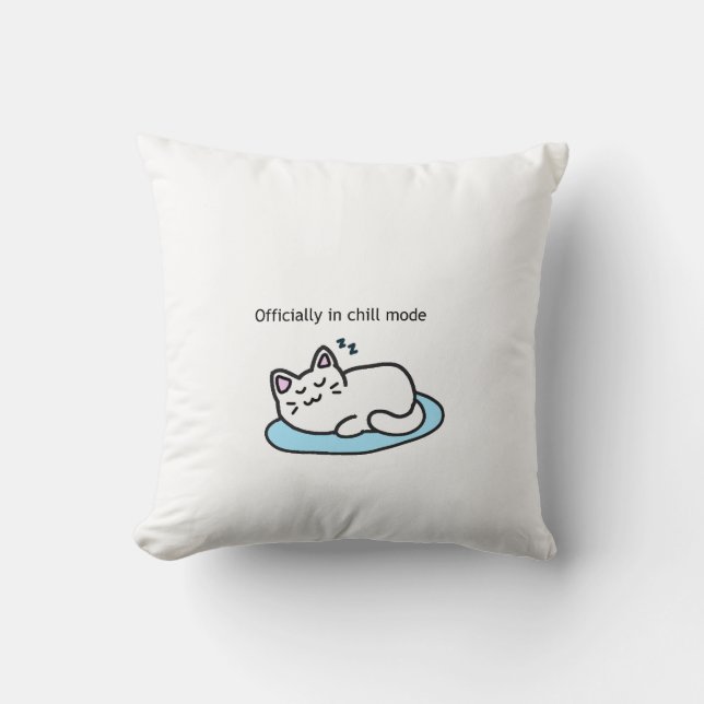 Cat Throw Pillow (Front)