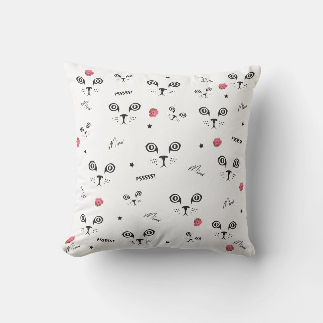 Cat Throw Pillow (Front)