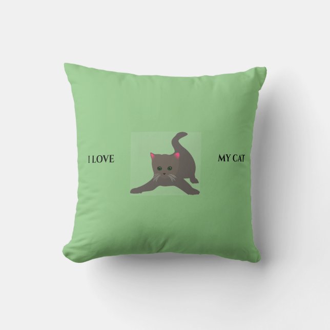CAT throw pillow. Pillow (Front)