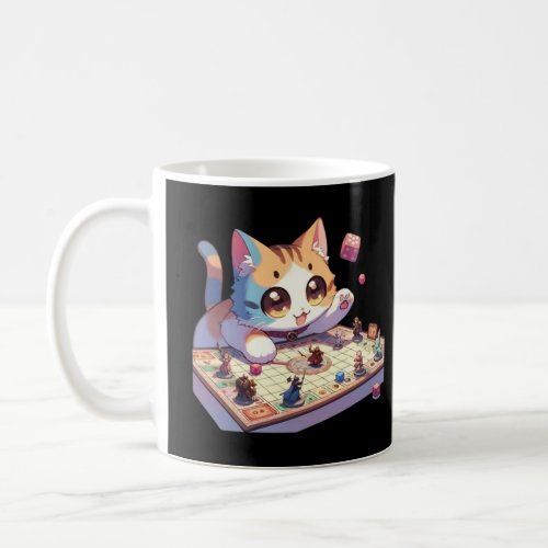 Cat Throwing Dice Tabletop Game Coffee Mug