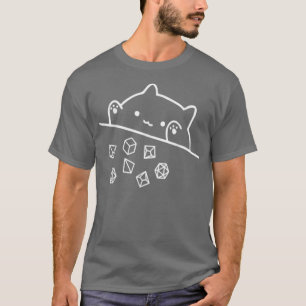 Cat Throwing Dice Tabletop Games Cute Kawaii Anima T-Shirt