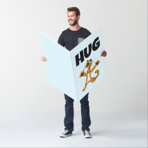 CAT TIGER HUG BIRTHDAY HUGE OVERSIZED CARD