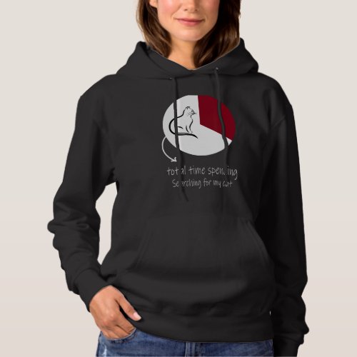 Cat Time Pie Chart Total Time Spending Searching F Hoodie