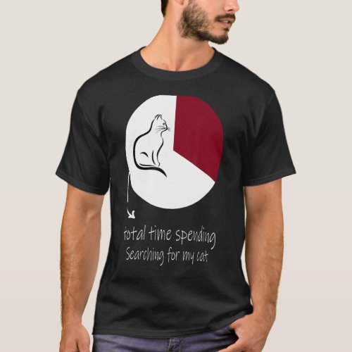Cat Time Pie Chart Total Time Spending Searching F T_Shirt