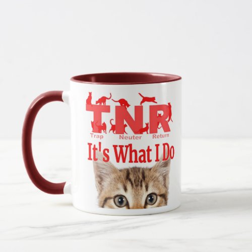 Cat TNR mug for a cat mom into cat TNR  rescue