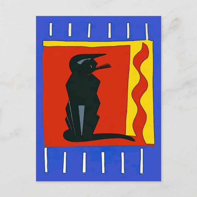 Cat to Flame Postcard (Front)