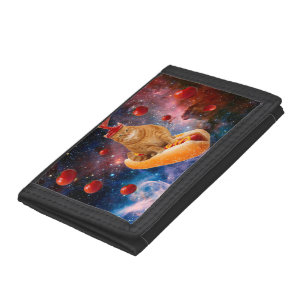 Cat,tomato and hot dogs trifold wallet