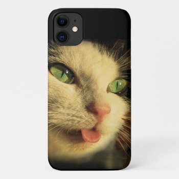 Cat Tongue Iphone 11 Case by aura2000 at Zazzle