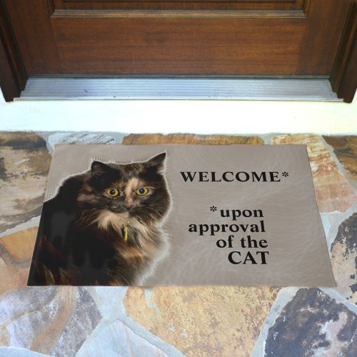 Cat Tortie Approval Welcome Doormat